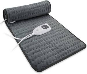 lot 9932 image: VANKADA Heating Pad Electric Heat Pad, Hot Heated Pad,Multiple Temp and Timer Settings,Suitable for Shoulders, Neck, arms, Abdomen, Back, Legs, etc. (Gray Green, 24inX12in)
