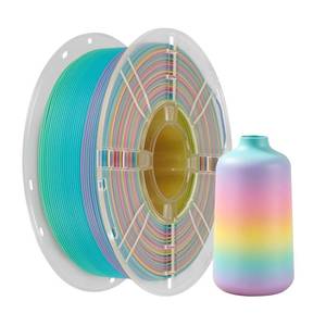 lot 9946 image: Kingroon 3D Printer Filament Matte Rainbow PLA Filament 1.75mm 3D Printing Filament 1kg Dimensional Accuracy �0.02mm,Fit Most 3D Printers