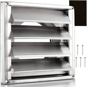 lot 9948 image: Hydencamm 6in Dryer Vent Cover for Exterior Wall, Stainless Steel