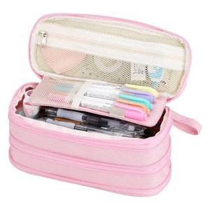 lot 9956 image: Large Pencil Case for School Zipper Pencil Pouch for Girls Teens Kids Pink