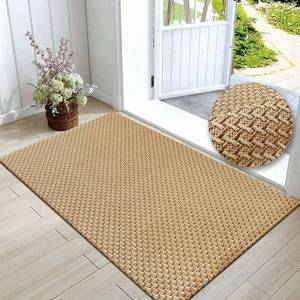 lot 10011 image: HAPACE Braided Rug Faux Jute Entryway Rug 2ft x 3ft Non-Slip Backing Machine Washable Natural Boho Stain-Resistant Area Rugs for Bathroom, Living Room, Doormat, Farmhouse, Laundry, Kitchen Light Brown