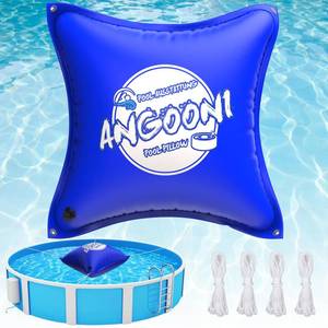 lot 10012 image: Angooni 4�x4� Heavy-Duty Pool Pillow, 0.4 mm PVC, 4 x 20 ft Ropes