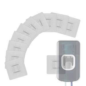lot 10463 image: LUEXBOX 10 Pack Replacement Adhesive Sticker, Wall Mounted Sticker Strip for Toothpaste Toothbrush Holder, Mounting Strip with 1 Slot for Bathroom, Vanity, White