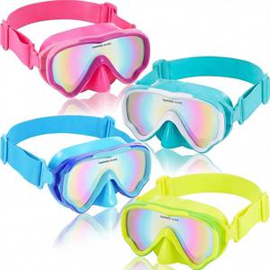 lot 11113 image: Flutesan 4 Pcs Kids Goggles with Nose Cover,Exquisite Colors
