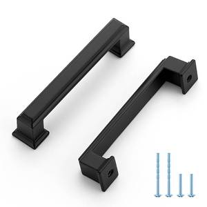 lot 11125 image: Ravinte Hardware Matte Black Cabinet Pulls, 3-34 Inch (96mm), 15 Pack