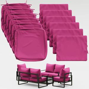 lot 11141 image: Tounosnt Thick Outdoor BackandSeat Cushion Covers 24244in 12Pcs for Patio Furniture with Zipper Closure and Handle, Waterproof Replacement Slipcover for Garden Rattan Chair Sofa, Pink