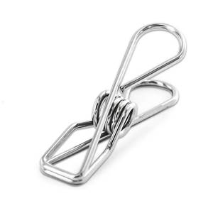lot 12103 image: 40 Pack Stainless Steel Clothes Pins, Multi-Purpose Metal Wire Utility Clips