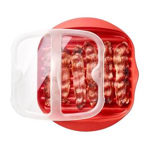 lot 12139 image: Microwave Bacon Tray with Splatter Lid, Microwave Easy Bacon Maker, Microwavable Bacon Grill Tray Make Crispy in Minutes