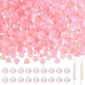 lot 12165 image: NBEADS 2000Pcs Seashell Sequins, 220G Resin Shell Loose Sequins with 2 Holes Iridescent UV Plating Resin Charms for Sewing Embellishment Craft, Pink
