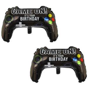 lot 12166 image: 2 Pcs Video Game Controller Mylar Balloon Gaming Theme Party Decorations