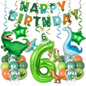 lot 12171 image: Amandir Dinosaur 6th Birthday Party Decorations for Boys Girl