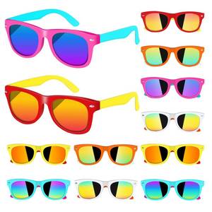 lot 12173 image: 18 Pack Kids Sunglasses Bulk Party Favors for Kids 4-8-12 80s Style Neon Sunglasses with UV400 Protection Goodie Bag Stuffers Pool Party Favors Decorations end of Year Student Gifts for Boys and Girls