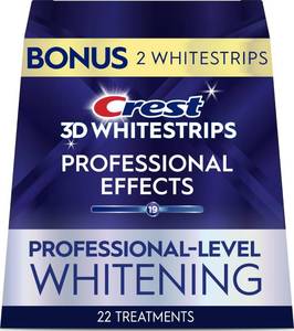 lot 12174 image: Crest Teeth Whitening Strips, Crest 3D Whitestrips Professional Effects, Enamel Safe Teeth Whitening Kit, 22 Treatments (44 Strips), Professional-Level Whitening, 19 Levels Whiter
