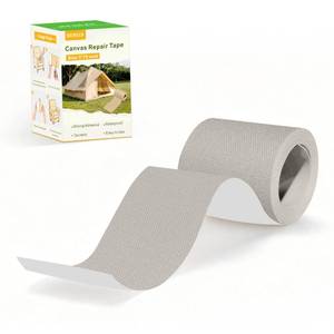lot 12189 image: Besezx Canvas Repair Tape,Outdoor Gear Patch, 3x79 Inches,Waterproof Self-Adhesive Fabric Repair Tape for Repairing Boat Covers,Sun Shades,Sofas,Tents,Lounge Chairs,Awnings (Light Grey)
