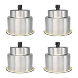 lot 13744 image: DNB Stainless Steel Cup Holder - 4 PCS Insert Drink Holders with Drain - Marine Boat Accessories