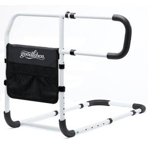 lot 13757 image: goodleben Bed Rails for Elderly Adults, Adjustable Bed Assist Rails for Seniors with Non-Slip Handle and Storage Pocket, Bed Assist Bar Supports up to 350 Lbs, Fits TwinFullQueenKing Beds