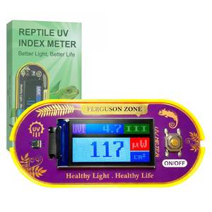 lot 14172 image: ClariVora Reptile UVB UVA Light Meter for Bearded Dragon Tank Accessories, Portable Light Meter and Radiation Detector for Reptiles, Test Light and Sunlight Wavelength Meter with CR2032 Battery