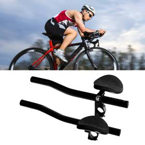 lot 14212 image: Bike Aero Bar, Bicycle Bike Armrest Handlebars Aluminum Alloy Armrest Bar for Road Bike Bicycle Racing TT Handlebar Clip on Relaxation Handle Triathlon Handkebars