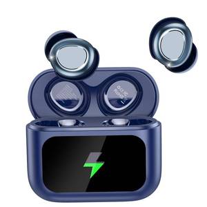 lot 14221 image: ZYHKON Sleep Earbuds Bluetooth 5.4 in Ear Touch Screen Sleep Headphones, Small Design Mini Sleep Earbuds for Side Sleepers with Sleep Mode, 48H Playtime Sleep Earphones Clear Calls, 5 EQ Modes, Blue