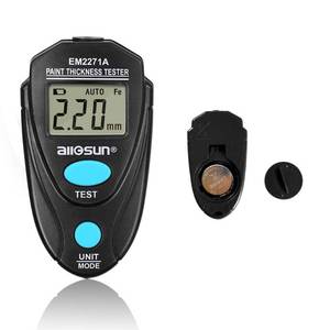 lot 14223 image: allsun EM2271A Digital Paint Gauge Thickness Meter, Car Mini Coating Paint Tester LCD 2.2mm80mil Data Hold Black