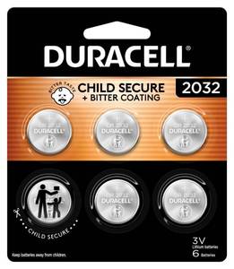 lot 14235 image: Duracell 2032 Lithium Battery, 6 Count, AirTag and Key Fob, CR2032 3V Cell