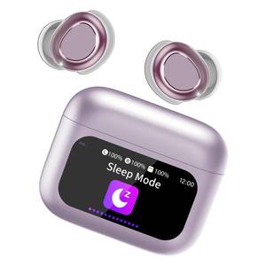 lot 14238 image: ZYHKON Sleep Earbuds Bluetooth 5.4 in Ear Touch Screen Sleep Headphones, Small Design Mini Sleep Earbuds for Side Sleepers with Sleep Mode, 48H Playtime Sleep Earphones Clear Calls, 5 EQ Modes, Purple (Right Earphone Only)