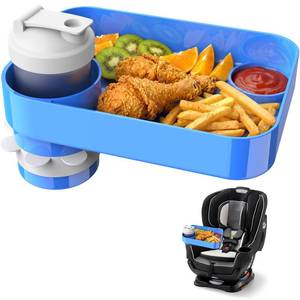 lot 19268 image: Car Seat Snack Tray for Toddlers, Large Square Travel Tray for Road Trips