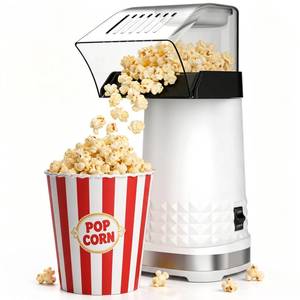 lot 19295 image: 1200W Hot Air Popcorn Popper ETL Certified � Oil-Free Healthy Popcorn Maker Machine with 4.5 Quart Large Capacity, 2-Minute Fast Electric Popcorn Machine for Movie Night, Party, SnackWhite