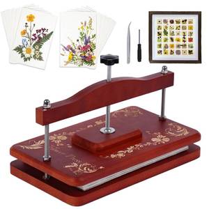 lot 19298 image: Nuvograin Large Flower Press Kit,Easy One-Step Wooden Plant Press,12.6 x 7.68 inch Flower Presser for Kids and Adults, Great for Thanksgiving and Christmas Gifts