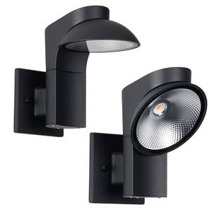 lot 19300 image: LLUOTE LED Outdoor Wall Light,Lamp Head 350 ° Angle Adjustment, 120-277V Dimmable, 1200LM3000K, IP65 Waterproof for Outdoor Light Fixture, forFront Door Porch Garage Entryway, 2-Pack