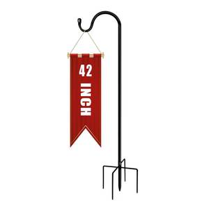 lot 20005 image: GATSUNS Shepherds Hooks for Outdoor 42 Inch Garden Bird Feeder Pole with 5 Prongs Base Adjustable for Hanging Flower Basket Plant Pot Solar Lantern Light Wind Chime Hanger for Wedding Decor 1 Pack