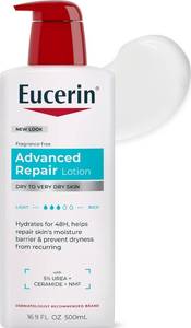 lot 20031 image: Eucerin Advanced Repair Lotion, Urea Enriched, 16.9 FL OZ (Nozzle Broken)