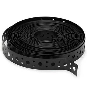 lot 20415 image: Black 1 Inch x 33FT Metal Strapping with Holes 0.03in Thick Galvanized Metal Pipe Hanger Strap for Plumbing, HVAC and Duct Support