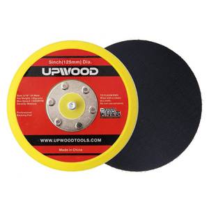 lot 20419 image: UPWOOD 2 pcs 5in Hook and Loop Backing Pad for Air Sander Polisher, 516in Arbor with 24 Thread 1,3000RPM DA Sanding Pad