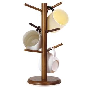 lot 20437 image: Mug Holder Tree with 6 Hooks (Brown) (1 Peg Broken)