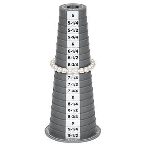 lot 20438 image: Bracelet Sizer, Stepped Bracelet Sizer Measuring Tool, Markings 5-9.5 inch