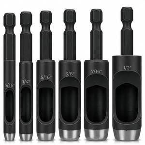 lot 20461 image: 6 Pcs Leather Hole Punch Set, Carbon Steel Hollow Punch for Drill (5 Pieces Only)