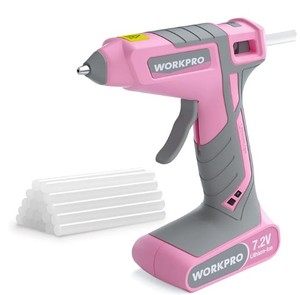 lot 8235 image: Workpro pink hot glue gun battery powered