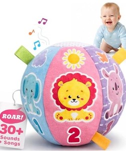 lot 14248 image: Move2Play, Interactive Baby Ball with 30 Sounds and Songs  Toys for 1 Year Old Boys and Girls  Baby Toys 6-12 Months  Musical Crawling Ball for Toddlers 1-3  1st Birthday Gift  Pastel