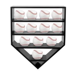 lot 1891 image: Hodeframe Baseball Holder Display Case for 12 Baseballs Without Door,13x16