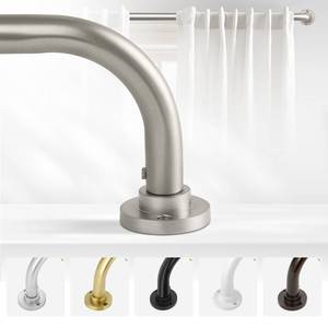 lot 1896 image: TANGWIN Wrap Around Blackout Curtain Rod 66-120 Heavy Duty Satin Nickel