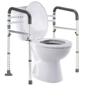 lot 1924 image: Lianjindun Toilet Safety Rails, 350 lbs, Adjustable Height & Width