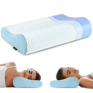 lot 1945 image: Memory Foam Pillows , Neck Pillow Queen Size Bed for Sleeping , Ergonomic Cervical Support Side Back Stomach Sleeper , Orthopedic Contour and Shoulder Pain