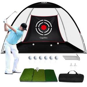 lot 1947 image: Gagalileo Golf Net for Backyard Driving Real Ball 10x7FT with Velvet Target