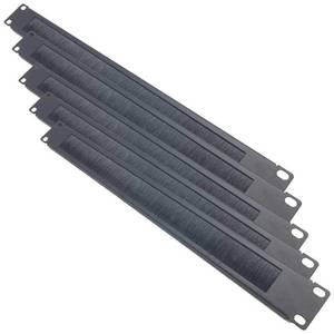 lot 2043 image: QiaoYoubang 5 Pack 1U Brush Cable Manager Panel Horizontal Rack Mount
