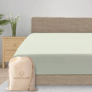lot 2052 image: Good Sleep Bedding Queen Fitted Sheet Only Deep Pocket 16 Inch - 800 Thread Count Fitted Bed Sheets, Soft & Breathable Fitted Sheets Queen, 100% Egytian Cotton Fitted Sheet, Sateen Weave - Sage Green