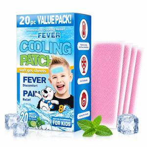 lot 2084 image: Kids Cooling Patches for Fever Discomfort & Pain Relief, 20 Pcs Cooling Relief Fever Reducer, Soothe Headache Pain