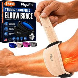 lot 2085 image: A 2-Pack Tennis Elbow Brace for Men & Women, Golfers Elbow Support Strap