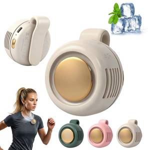 lot 2088 image: Brabantia Portable Mini Clip On Fan, Clip-On Bladeless Fan For Shirt with 3 Speeds Mini Portable Fan for Waist Clips Suitable for Outdoor, Office, Travel, Sporting (White)