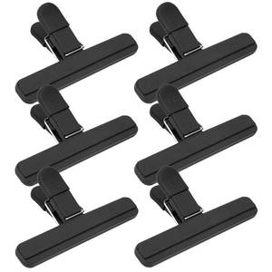 lot 2101 image: EWOID Chip Clips, 6 Pack Large Food Clips, Heavy Duty Plastic, 6 x 3.5 Inch